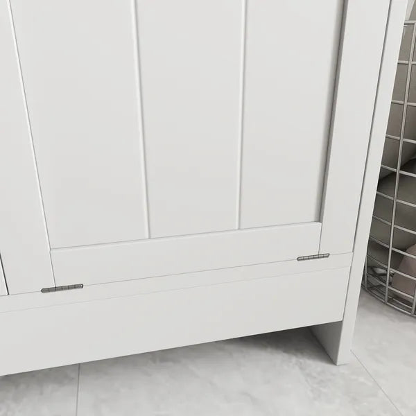 Kleankin Laundry Efficiency: White 2-Compartment Tilt-Out Hamper Storage Cabinet - product image 12