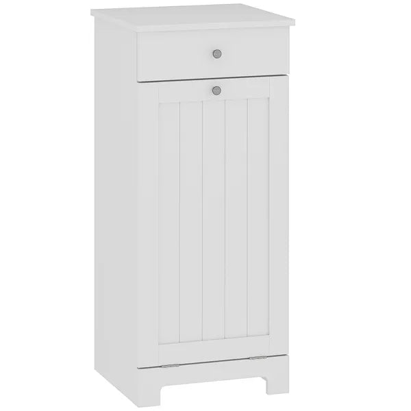 Laundry Hamper Cabinet, Laundry Cabinet with Tilt Out Laundry Basket and Drawer, White - product image 11