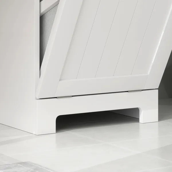 Laundry Hamper Cabinet, Laundry Cabinet with Tilt Out Laundry Basket and Drawer, White - product image 9