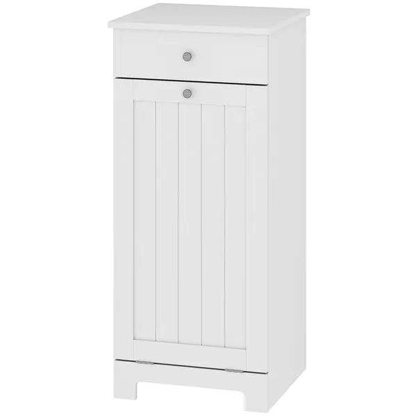 Laundry Hamper Cabinet, Laundry Cabinet with Tilt Out Laundry Basket and Drawer, White - product image 1