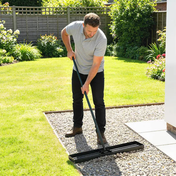 Outsunny 36 Inch Lawn Leveling Rake with 66.5 Inch Handle Green - product image 9