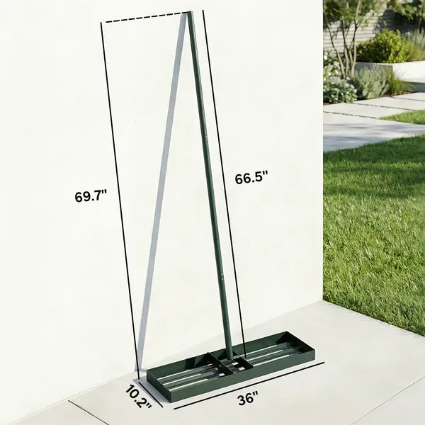 Outsunny 36 Inch Lawn Leveling Rake with 66.5 Inch Handle Green - product image 3