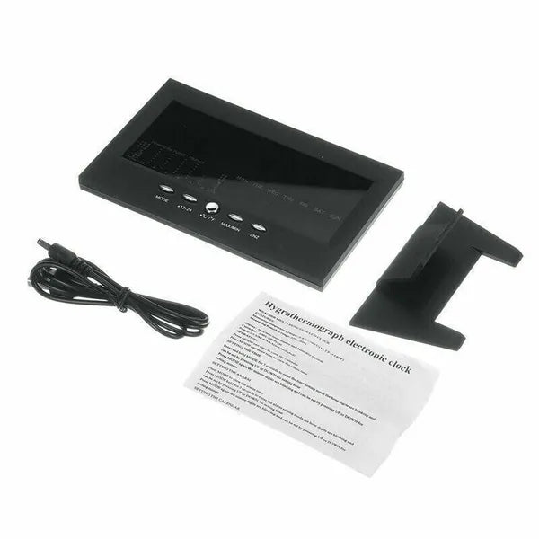 LED Digital Alarm Clock with Calendar Thermometer and Hygrometer - product view 7
