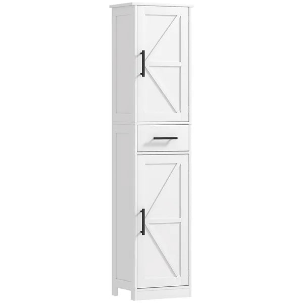 HOMCOM Linen Cabinet Bathroom with Drawer, 67 Inch Tall Bathroom Storage Cabinet with Doors and Shelves, Farmhouse Style, White - product image 11