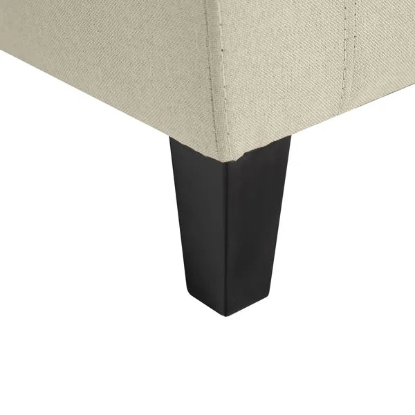 HOMCOM Linen Tufted Storage Ottoman Bench with Lift Top for Spacious Living Room Entryway Bedroom Decor Beige - product image 9