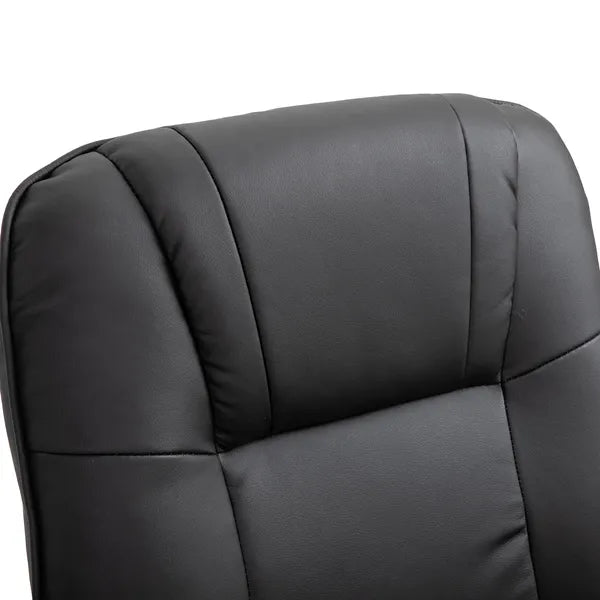 HOMCOM Living Room Relaxation: Black Faux Leather Swivel Recliner with Adjustable Footrest - product image 11