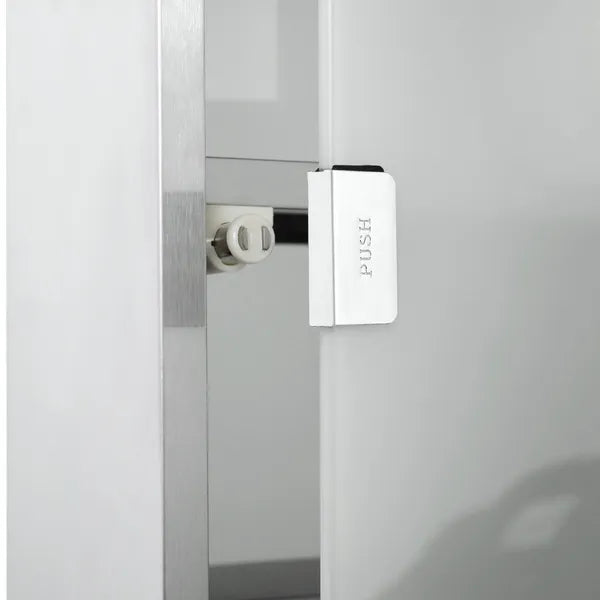 Lockable Medicine Cabinet 12"x24", 4 Tier, Stainless Steel, Bathroom Wall Box with Shelves - product image 8