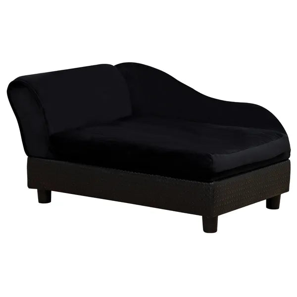 PawHut Luxury Dog Bed for Small Dogs, Hidden Storage, 3" Foam Cushion, Modern Pet Sofa, Black - product image 1