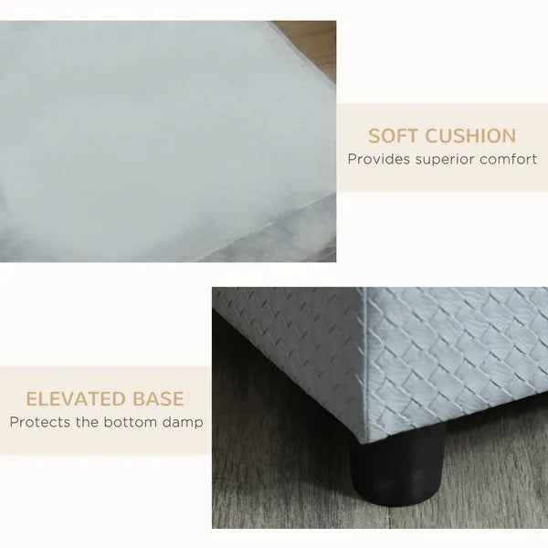 PawHut Luxury Dog Bed for Small Dogs, Hidden Storage, Soft Foam Couch, Modern Pet Furniture, Gray - product image 7