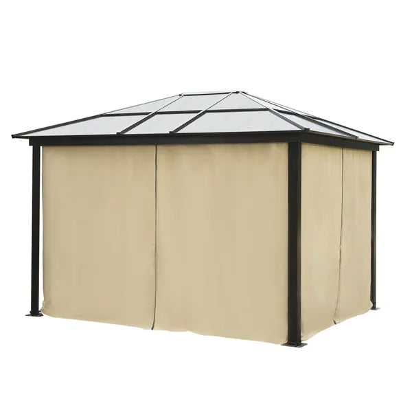 Outsunny Hardtop Gazebo 12 ft x 10 ft with Curtains, Outdoor Patio Canopy Shelter, for Garden - product image 12