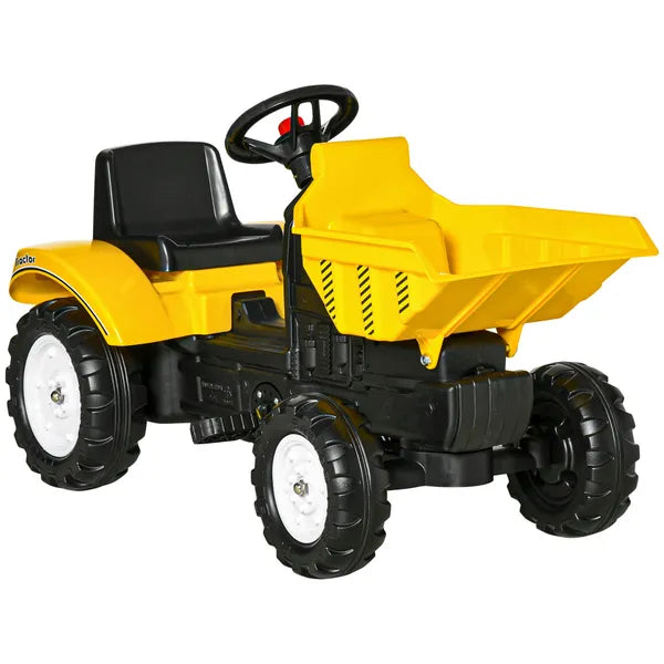 Aosom Manual Control Excavator Toy Car, Ride-On No Power Digger with Bucket, for Ages 3-6, Yellow - product image 12