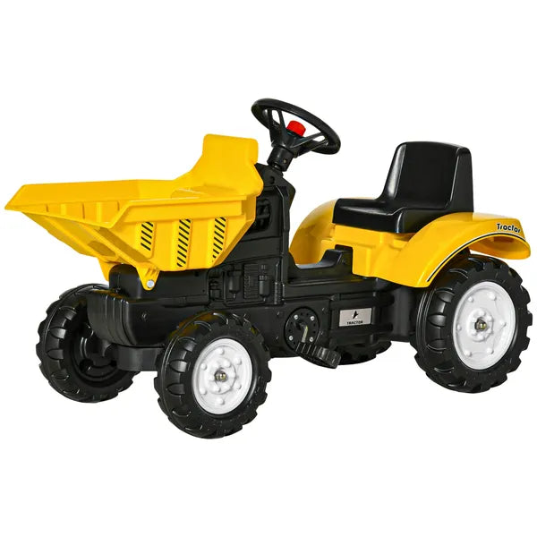 Aosom Manual Control Excavator Toy Car, Ride-On No Power Digger with Bucket, for Ages 3-6, Yellow - product image 11