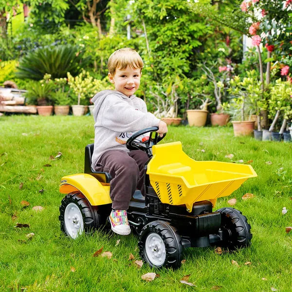 Aosom Manual Control Excavator Toy Car, Ride-On No Power Digger with Bucket, for Ages 3-6, Yellow - product image 10