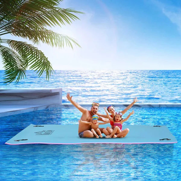 HOMCOM Mega Floating Water Mat, 10' x 5' 3-Layer Pool Float Raft for Lake and Ocean, Portable Foam Construction - product image 2