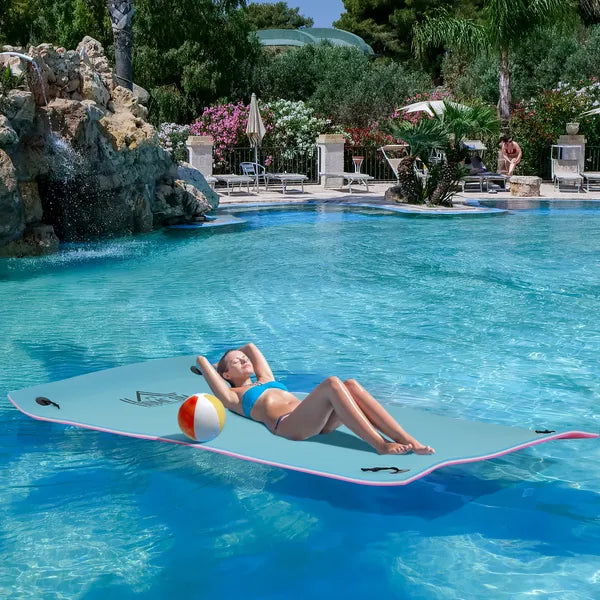 HOMCOM Mega Floating Water Mat, 10' x 5' 3-Layer Pool Float Raft for Lake and Ocean, Portable Foam Construction - product image 5