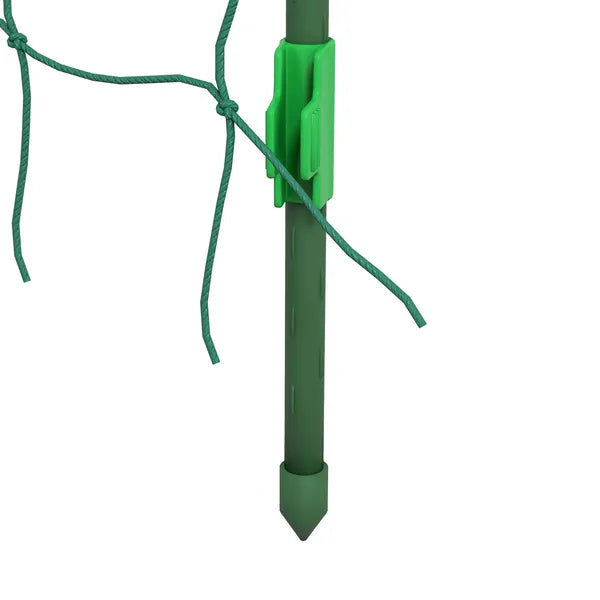 Outsunny Metal Arch Garden Trellis for Climbing Plants, A-Frame with Net, 57"x66"x81", Green Outdoor Decor - product image 8