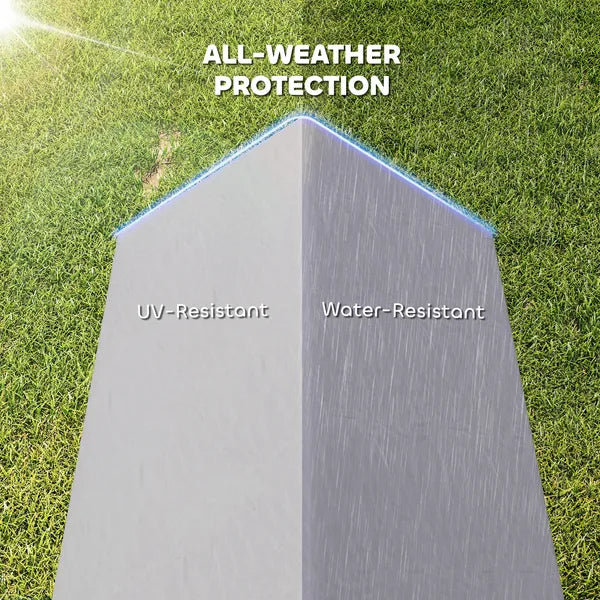 PawHut Metal Chicken Coop, Large Chicken Run with Water-Resistant and Anti-UV Cover for 7-9 Hens, Outdoor Hen House with 10 Doors - product image 6