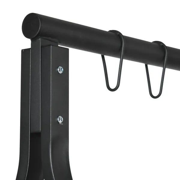 Outsunny Metal Porch Swing Stand 528 lb Capacity for Backyard Patio and Lawn Black - product image 8