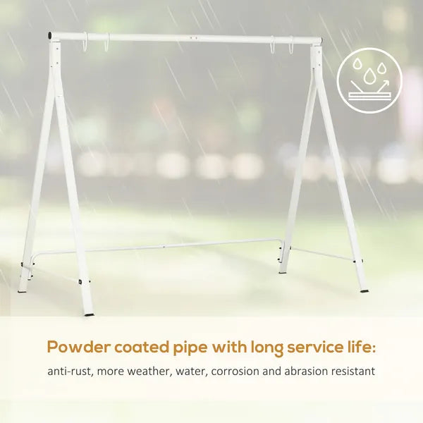 Metal Porch Swing Stand with 528 lb Capacity, White - product image 4