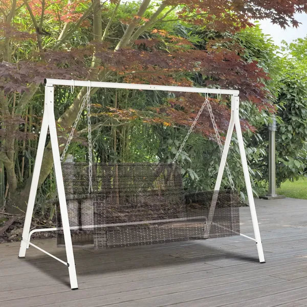 Metal Porch Swing Stand with 528 lb Capacity, White - product image 11