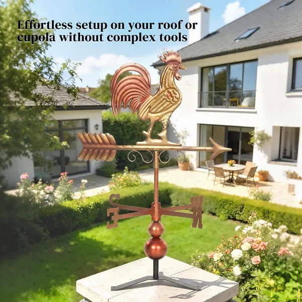 Outsunny Metal Rooster Weathervane, Roof Mount Wind Direction Indicator, Outdoor Weather Vanes - product image 6