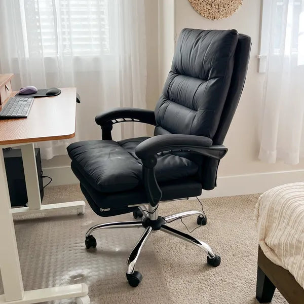 Vinsetto Microfibre Massage Office Chair, Heated Reclining Chair with Footrest, Double-tier Padding, Swivel Wheels, Dark Gray - product image 13