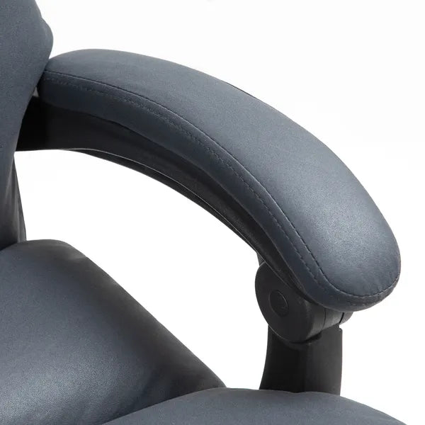 Vinsetto Microfibre Massage Office Chair, Heated Reclining Chair with Footrest, Double-tier Padding, Swivel Wheels, Dark Gray - product image 8