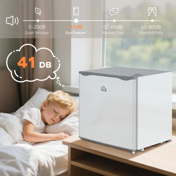 HOMCOM Mini Freezer Countertop, 1.1 Cu.Ft Compact Upright Freezer with Removable Shelves, Reversible Door for Home, Dorm, Apartment and Office, Gray - product image 7