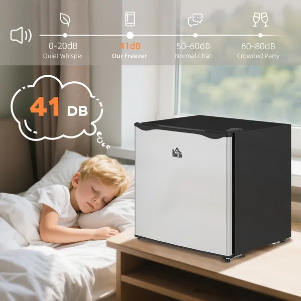 Mini Upright Freezer 1.1 Cu.Ft Compact Silver with Removable Shelves Home Appliances Chill Solution - product image 7