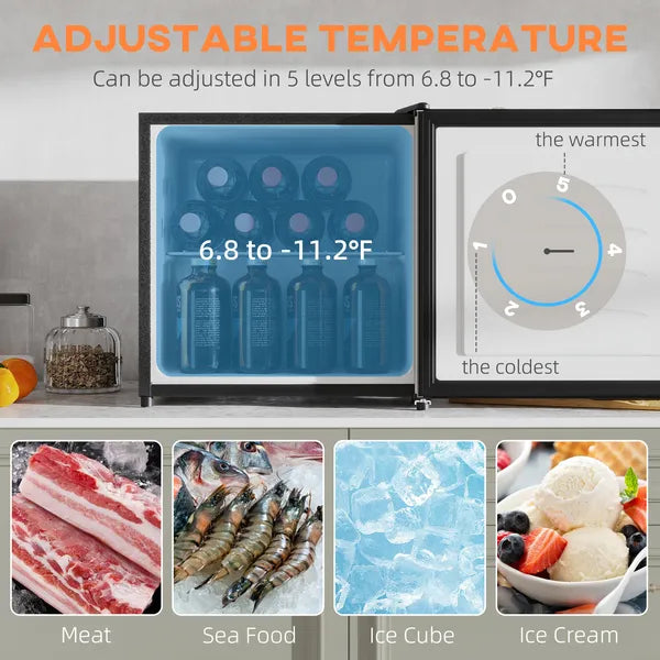 Mini Upright Freezer 1.1 Cu.Ft Compact Silver with Removable Shelves Home Appliances Chill Solution - product image 4