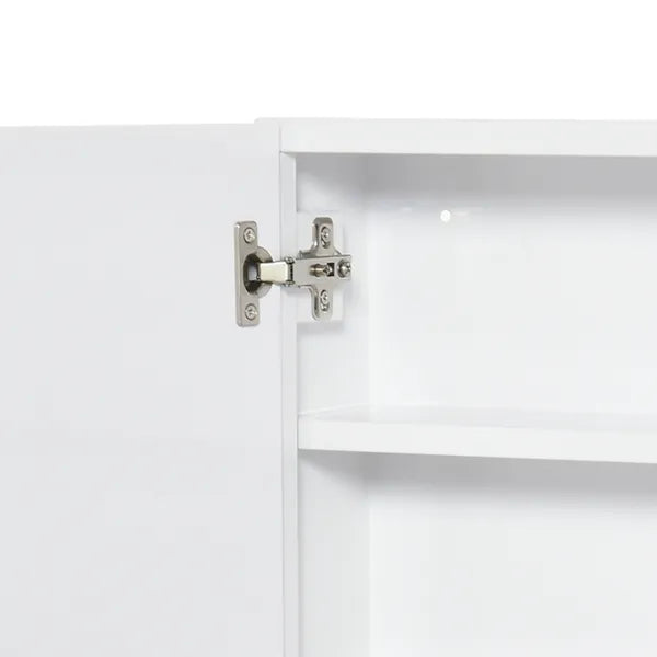 Kleankin Mirrored Medicine Cabinet 24x22 Steel Frame Wall-Mounted Double Doors White - product image 11