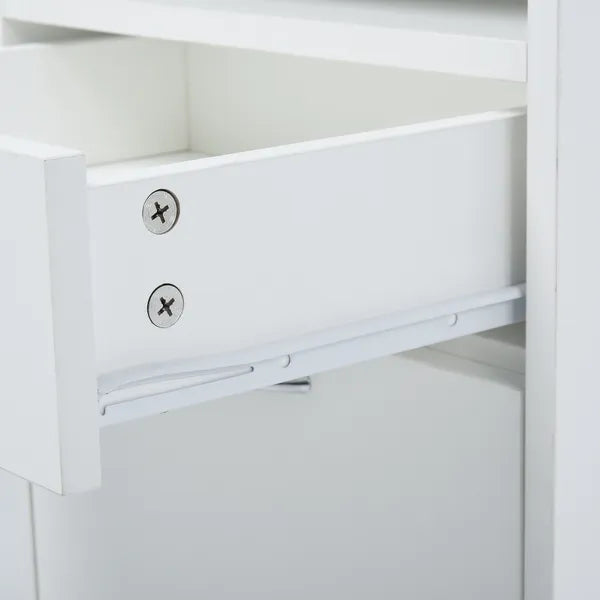 Mobile File Cabinet White File Storage Organizer with Drawer Printer Stand with Castors - product image 9