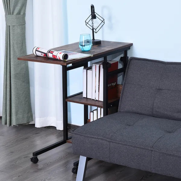 Mobile Nightstand: Adjustable 3-Tier C-Shaped Side Table with Casters - product image 9