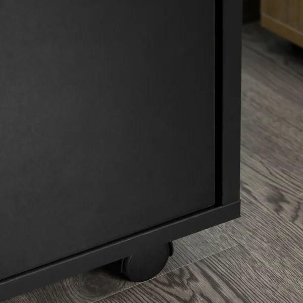 Mobile Storage Cabinet Organizer with Drawer Black Printer Stand with Castors for Office - product image 9