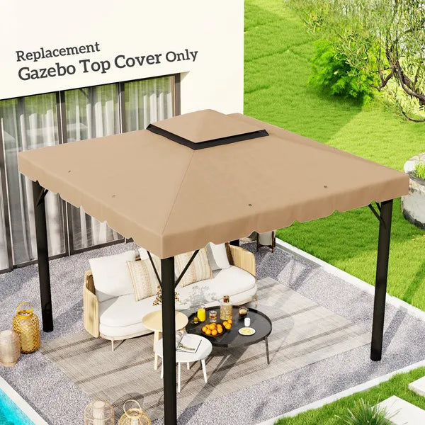 Outsunny Model 84C-051 or 84C-269 10' x 10' Gazebo Replacement Canopy, Khaki - product image 2