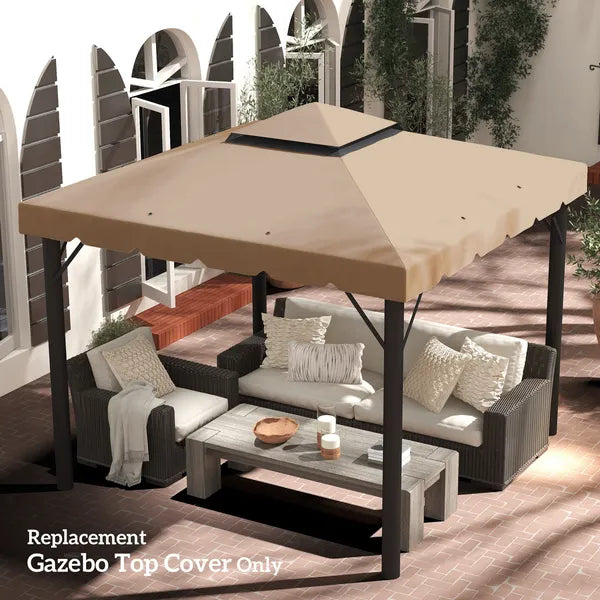 Outsunny Model 84C-051 or 84C-269 10' x 10' Gazebo Replacement Canopy, Khaki - product image 10