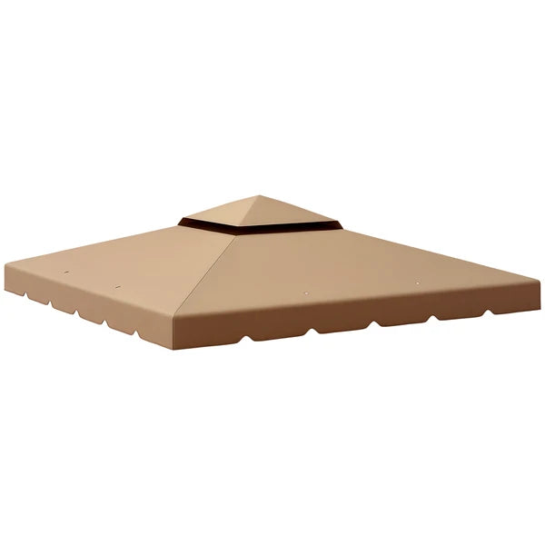 Outsunny Model 84C-051 or 84C-269 10' x 10' Gazebo Replacement Canopy, Khaki - product image 1