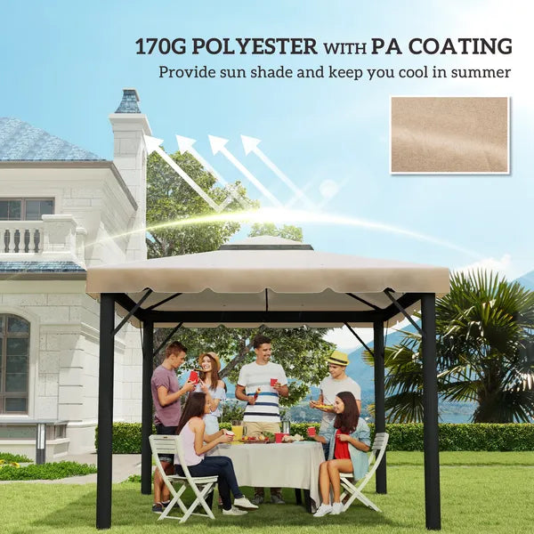 Outsunny Model 84C-051 or 84C-269 10' x 10' Gazebo Replacement Canopy, Khaki - product image 6