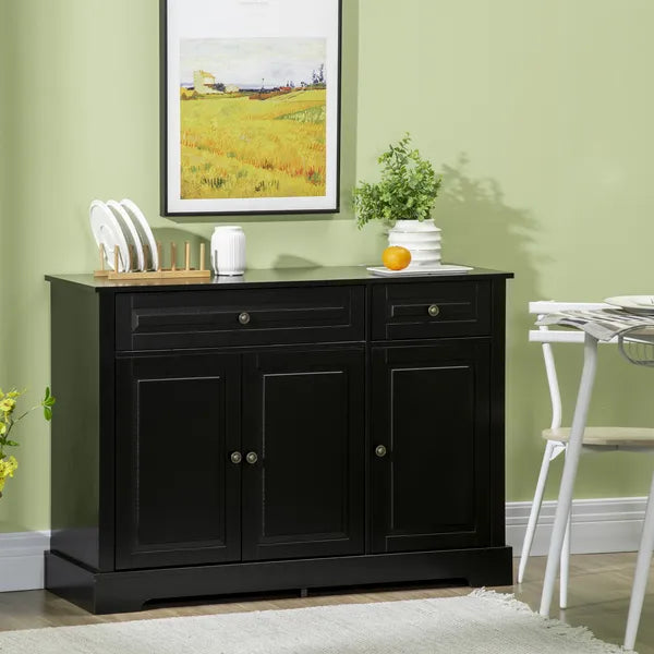 Modern Black Sideboard Buffet with Cupboards Drawers Shelves for Living Room Kitchen Storage - product image 2