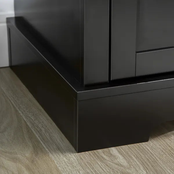 Modern Black Sideboard Buffet with Cupboards Drawers Shelves for Living Room Kitchen Storage - product image 8