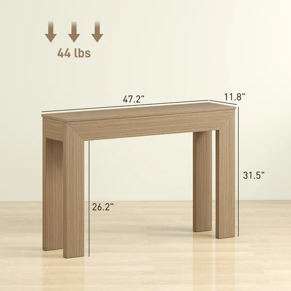 HOMCOM Modern Console Table, 47 Inch Narrow Entryway Table, Natural Wood - product image 2