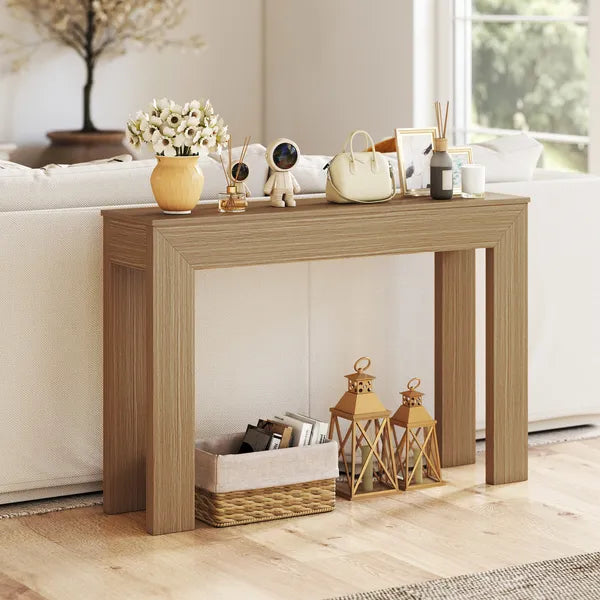 HOMCOM Modern Console Table, 47 Inch Narrow Entryway Table, Natural Wood - product image 6