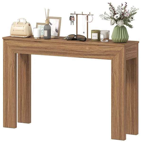 HOMCOM Modern Console Table, 47 Inch Narrow Entryway Table, Walnut - product image 1