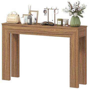 HOMCOM Modern Console Table, 47 Inch Narrow Entryway Table, Walnut - product image 1