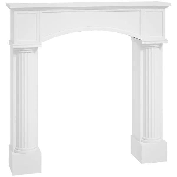 HOMCOM Modern Fireplace Mantel, Freestanding Fireplace Surround for Electric Fireplaces, 43.3 Inch W x 42.8 Inch H, White - product image 11