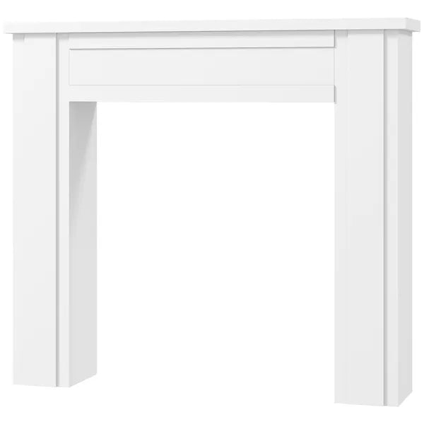 Modern Fireplace Mantel, Freestanding Fireplace Surround with Leg for Electric Fireplaces, 44.7" W x 40" H, White - product image 1