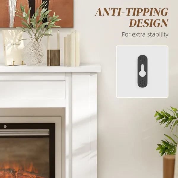 Modern Fireplace Mantel, Freestanding Fireplace Surround with Leg for Electric Fireplaces, 44.7" W x 40" H, White - product image 5