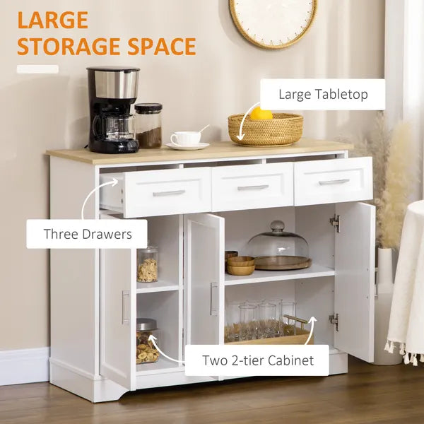 Modern Kitchen Sideboard Buffet Cabinet White Storage Island Dining Room Living Room Furniture - product image 4