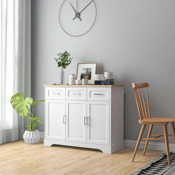 Modern Kitchen Sideboard Buffet Cabinet White Storage Island Dining Room Living Room Furniture - product image 10