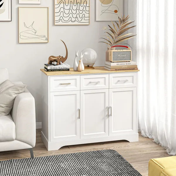 Modern Kitchen Sideboard Buffet Cabinet White Storage Island Dining Room Living Room Furniture - product image 2
